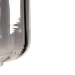 QAZQA Küchenlampen|Stehlampen*Design Stehleuchte schwarz mit Rauchglas - Qara