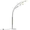 QAZQA Stehlampen|Wohnzimmerlampen*Design Stehleuchte Stahl 5 Leuchten - Sixties Marmo