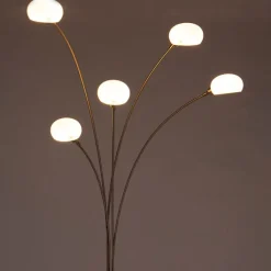 QAZQA Stehlampen|Wohnzimmerlampen*Design Stehleuchte Stahl 5 Leuchten - Sixties Marmo