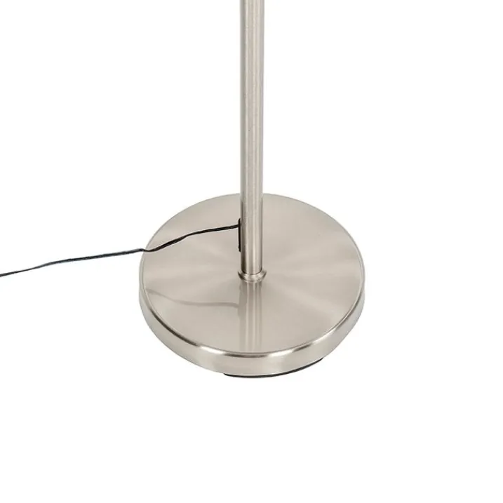 QAZQA Schlafzimmerlampen|Küchenlampen*Design Stehleuchte Stahl inkl. LED mit Touch Dimmer - Notia