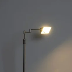 QAZQA Schlafzimmerlampen|Küchenlampen*Design Stehleuchte Stahl inkl. LED mit Touch Dimmer - Notia