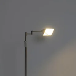 QAZQA Schlafzimmerlampen|Küchenlampen*Design Stehleuchte Stahl inkl. LED mit Touch Dimmer - Notia