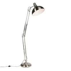 QAZQA Wohnzimmerlampen|Schlafzimmerlampen*Design Stehleuchte Stahl Verstellbar - Hobby