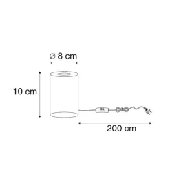 QAZQA Schlafzimmerlampen|Küchenlampen*Design Tischlampe rosa Granit - Baranda
