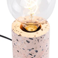 QAZQA Schlafzimmerlampen|Küchenlampen*Design Tischlampe rosa Granit - Baranda