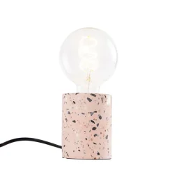 QAZQA Schlafzimmerlampen|Küchenlampen*Design Tischlampe rosa Granit - Baranda