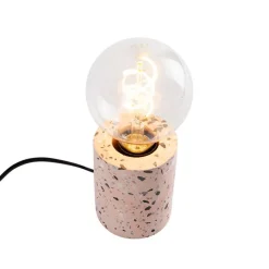 QAZQA Schlafzimmerlampen|Küchenlampen*Design Tischlampe rosa Granit - Baranda