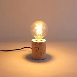 QAZQA Schlafzimmerlampen|Küchenlampen*Design Tischlampe rosa Granit - Baranda