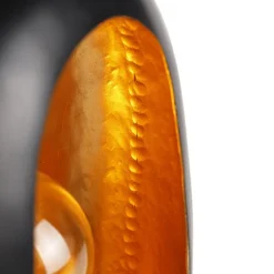 QAZQA Tischlampen|Wohnzimmerlampen*Design Tischlampe schwarz mit goldenem Interieur 36 cm - Cova