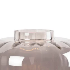 QAZQA Tischlampen|Wohnzimmerlampen*Design Tischlampe schwarz mit Rauchglas - Qara