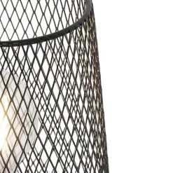 QAZQA Tischlampen|Wohnzimmerlampen*Design Tischlampe schwarz mit Holz - Bosk