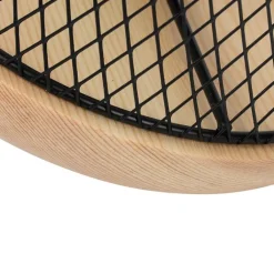 QAZQA Tischlampen|Wohnzimmerlampen*Design Tischlampe schwarz mit Holz - Bosk