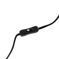 QAZQA Tischlampen|Wohnzimmerlampen*Design Tischlampe schwarz mit Leinenschirm weiß - Rich