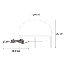 QAZQA Gartenbeleuchtung|Tischlampe Außen*Design Tischleuchte für den Außenbereich schwarz - Jannie
