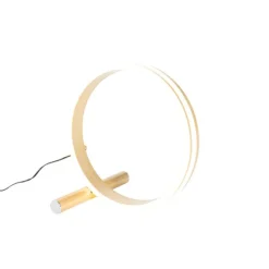 QAZQA Led-Tischleuchten|Tischlampen*Design Tischleuchte Messing inkl. LED 3-stufig dimmbar - Navara