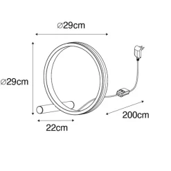 QAZQA Led-Tischleuchten|Tischlampen*Design Tischleuchte Messing inkl. LED 3-stufig dimmbar - Navara