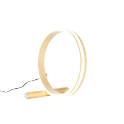 QAZQA Led-Tischleuchten|Tischlampen*Design Tischleuchte Messing inkl. LED 3-stufig dimmbar - Navara