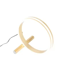 QAZQA Led-Tischleuchten|Tischlampen*Design Tischleuchte Messing inkl. LED 3-stufig dimmbar - Navara