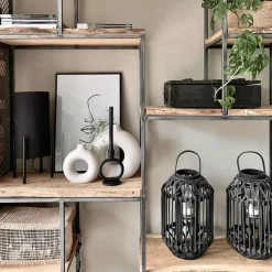 QAZQA Tischlampen|Wohnzimmerlampen*Design Tischleuchte schwarz mit Samtschirm schwarz/gold - Rich