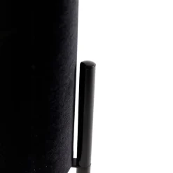 QAZQA Tischlampen|Wohnzimmerlampen*Design Tischleuchte schwarz mit Samtschirm schwarz/gold - Rich