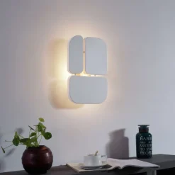 QAZQA Wandleuchten|Wohnzimmerlampen*Design Wall Lamp White 3-Lights - Planes