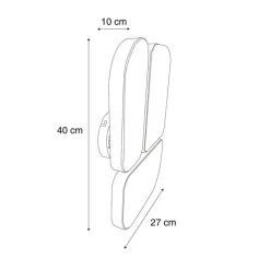 QAZQA Wandleuchten|Wohnzimmerlampen*Design Wall Lamp White 3-Lights - Planes