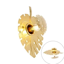 QAZQA Wandleuchten|Wohnzimmerlampen*Design Wandleuchte Antik Gold - Carballo