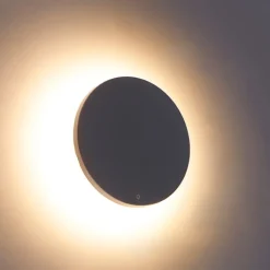 QAZQA Gartenbeleuchtung|Led-Außenleuchten*Design Wandleuchte grau 16,5 cm inkl. LED - Skyf