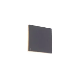 QAZQA Gartenbeleuchtung|Led-Außenleuchten*Design Wandleuchte Graualuminium 15 cm inkl. LED 9W - Skyf