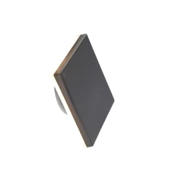 QAZQA Gartenbeleuchtung|Led-Außenleuchten*Design Wandleuchte Graualuminium 15 cm inkl. LED 9W - Skyf