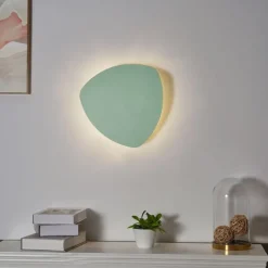 QAZQA Wandleuchten|Esszimmerlampen*Design Wandleuchte Grün Organisch 32cm 2-Lichter - Pulley