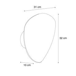 QAZQA Wandleuchten|Esszimmerlampen*Design Wandleuchte Grün Organisch 32cm 2-Lichter - Pulley