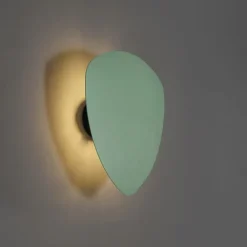 QAZQA Wandleuchten|Esszimmerlampen*Design Wandleuchte Grün Organisch 32cm 2-Lichter - Pulley