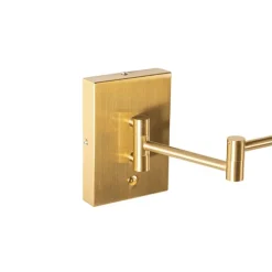 QAZQA Schlafzimmerlampen|Küchenlampen*Design Wandleuchte Messing inkl. LED dimmbar - Notia