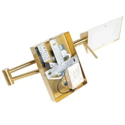 QAZQA Schlafzimmerlampen|Küchenlampen*Design Wandleuchte Messing inkl. LED dimmbar - Notia