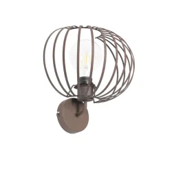 QAZQA Wandleuchten|Wohnzimmerlampen*Design Wandleuchte rostbraun 30 cm - Johanna