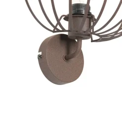 QAZQA Wandleuchten|Wohnzimmerlampen*Design Wandleuchte rostbraun 30 cm - Johanna