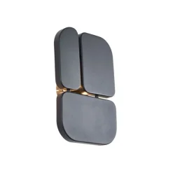 QAZQA Wandleuchten|Wohnzimmerlampen*Design Wandleuchte Schwarz 3-flammig - Planes