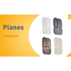 QAZQA Wandleuchten|Wohnzimmerlampen*Design Wandleuchte Schwarz 3-flammig - Planes