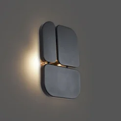 QAZQA Wandleuchten|Wohnzimmerlampen*Design Wandleuchte Schwarz 3-flammig - Planes