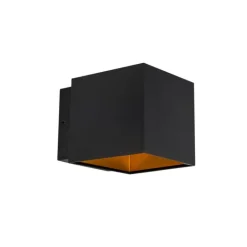 QAZQA Led-Wandleuchten|Wandleuchten*Design Wandleuchte schwarz / gold inkl. LED - Caja