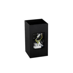 QAZQA Wandleuchten|Wohnzimmerlampen*Design Wandleuchte schwarzes Quadrat - Sabbir