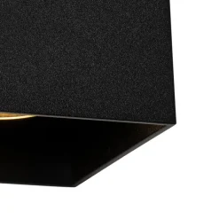 QAZQA Wandleuchten|Wohnzimmerlampen*Design Wandleuchte schwarzes Quadrat - Sabbir