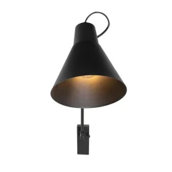 QAZQA Schlafzimmerlampen|Wohnzimmerlampen*Design Wandleuchte schwarz verstellbar - Luna