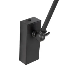 QAZQA Schlafzimmerlampen|Wohnzimmerlampen*Design Wandleuchte schwarz verstellbar - Luna