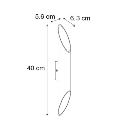 QAZQA Wandleuchten|Wohnzimmerlampen*Design Wandleuchte schwarz mit Gold - Organo L.