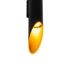 QAZQA Wandleuchten|Wohnzimmerlampen*Design Wandleuchte schwarz mit Gold - Organo L.
