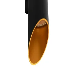 QAZQA Wandleuchten|Wohnzimmerlampen*Design Wandleuchte schwarz mit Gold - Organo L.