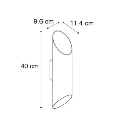 QAZQA Wandleuchten|Esszimmerlampen*Design Wandleuchte schwarz mit Gold - Organo S.