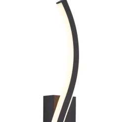 QAZQA Led-Wandleuchten|Wandleuchten*Design Wandleuchte Schwarz 3-Stufen-Dimmbar 2-Licht - Bummy